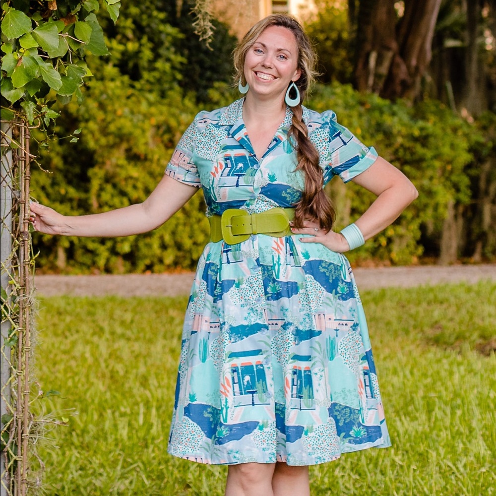 EUC Emily and Fin Kate Le Maroc Shirt Dress sz 12